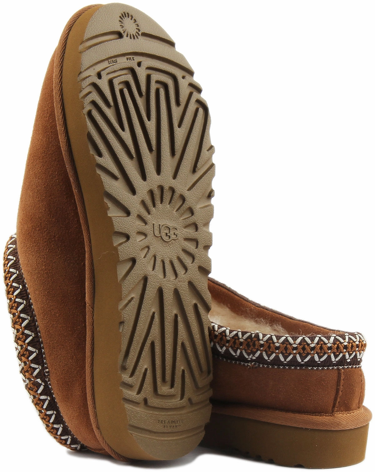 Ugg Tasman Sheepskin Slipper In Chestnut For Women Breathable Construction