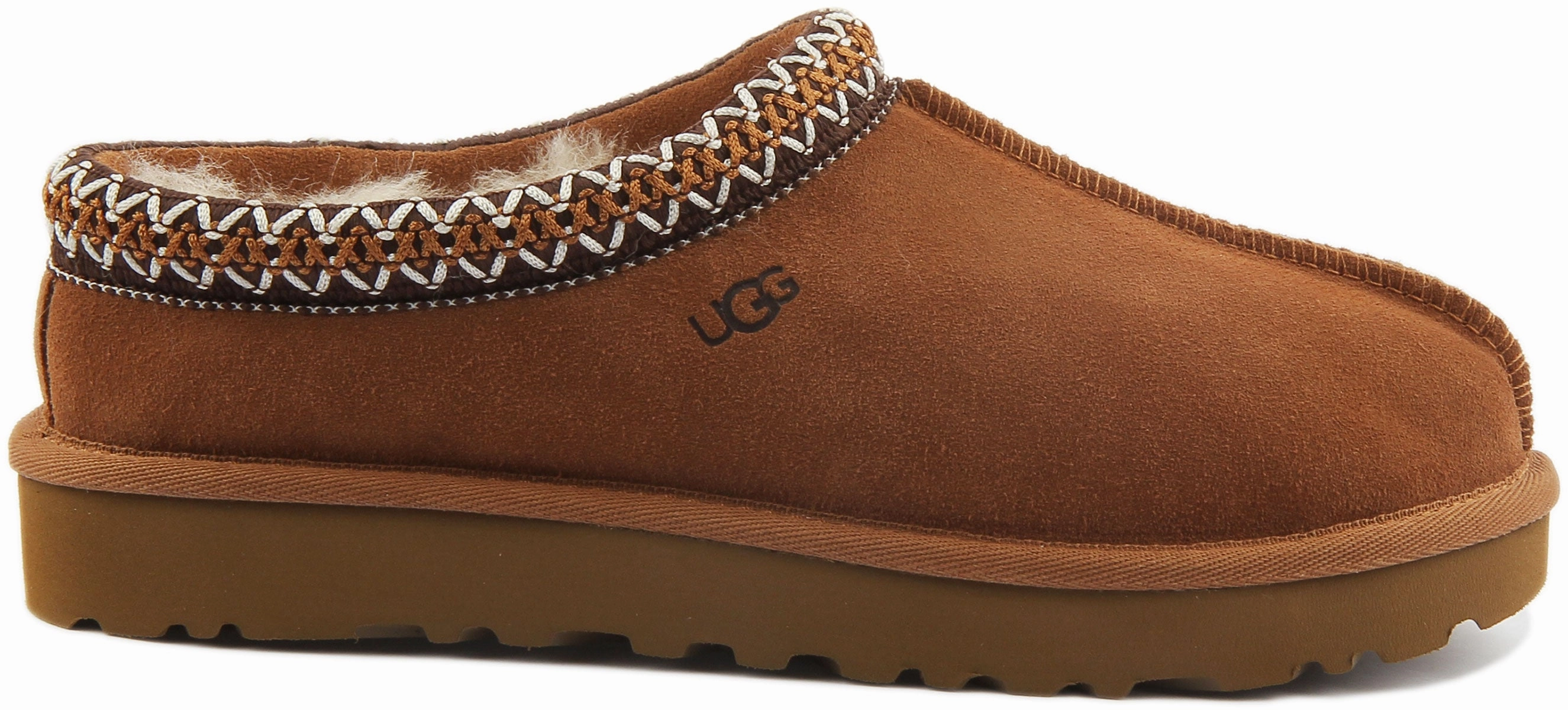 Ugg Tasman Sheepskin Slipper In Chestnut For Women Breathable Construction