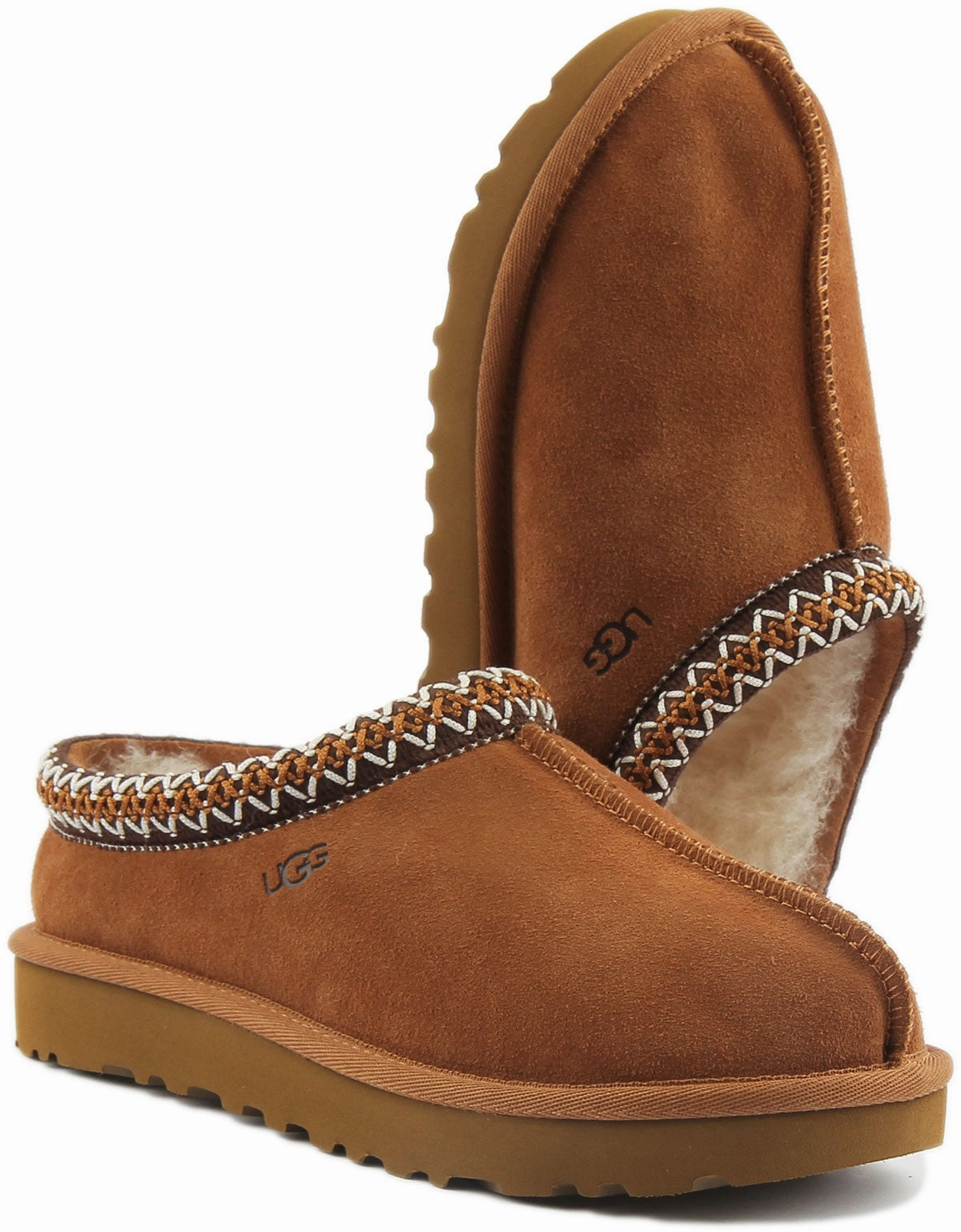 Ugg Tasman Sheepskin Slipper In Chestnut For Women Breathable Construction