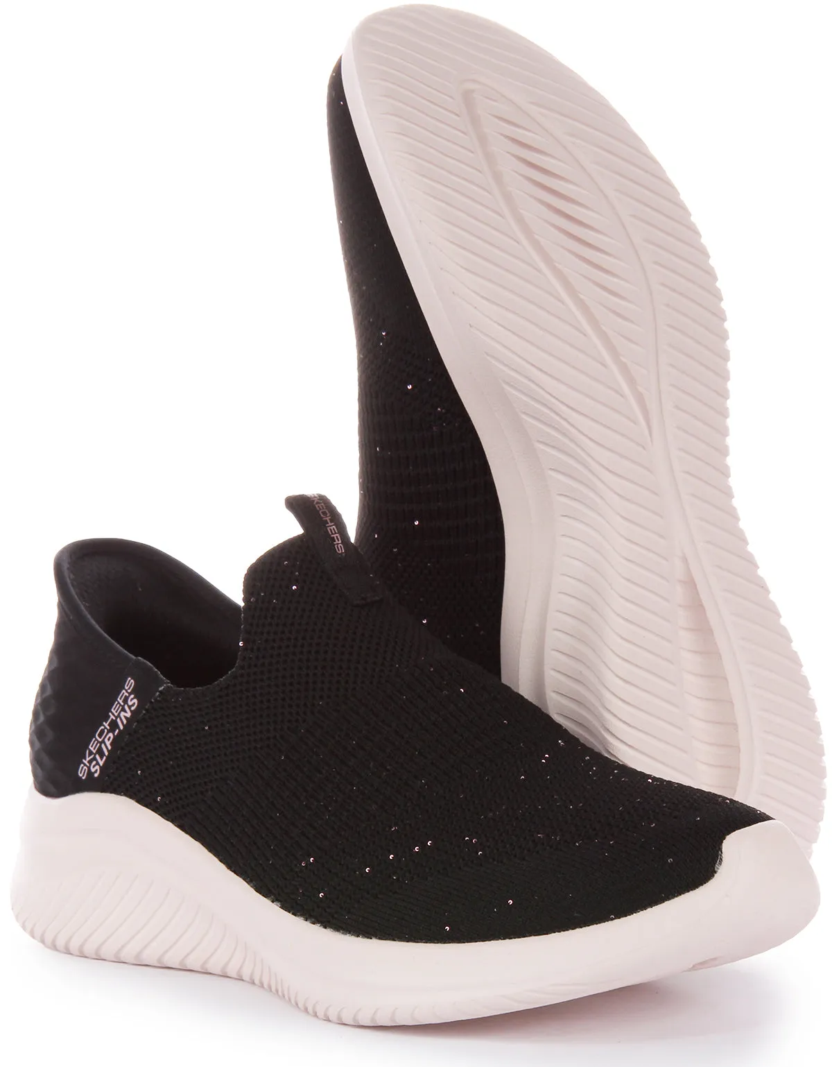 Ultimate Traction Skechers Ultra Flex 3.0 In Black Rose For Women