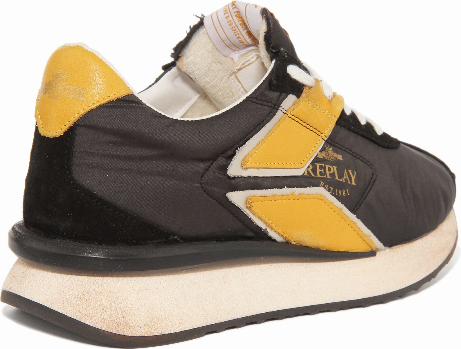 Ultimate Grip Replay Casey Nylon In Black Yellow For Men