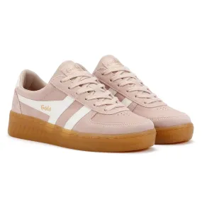 Shape memory foam increases long-term support Mesh panels maintain airflow even during intense activity Gola Grandslam Suede Women's Rose/Off White Trainers