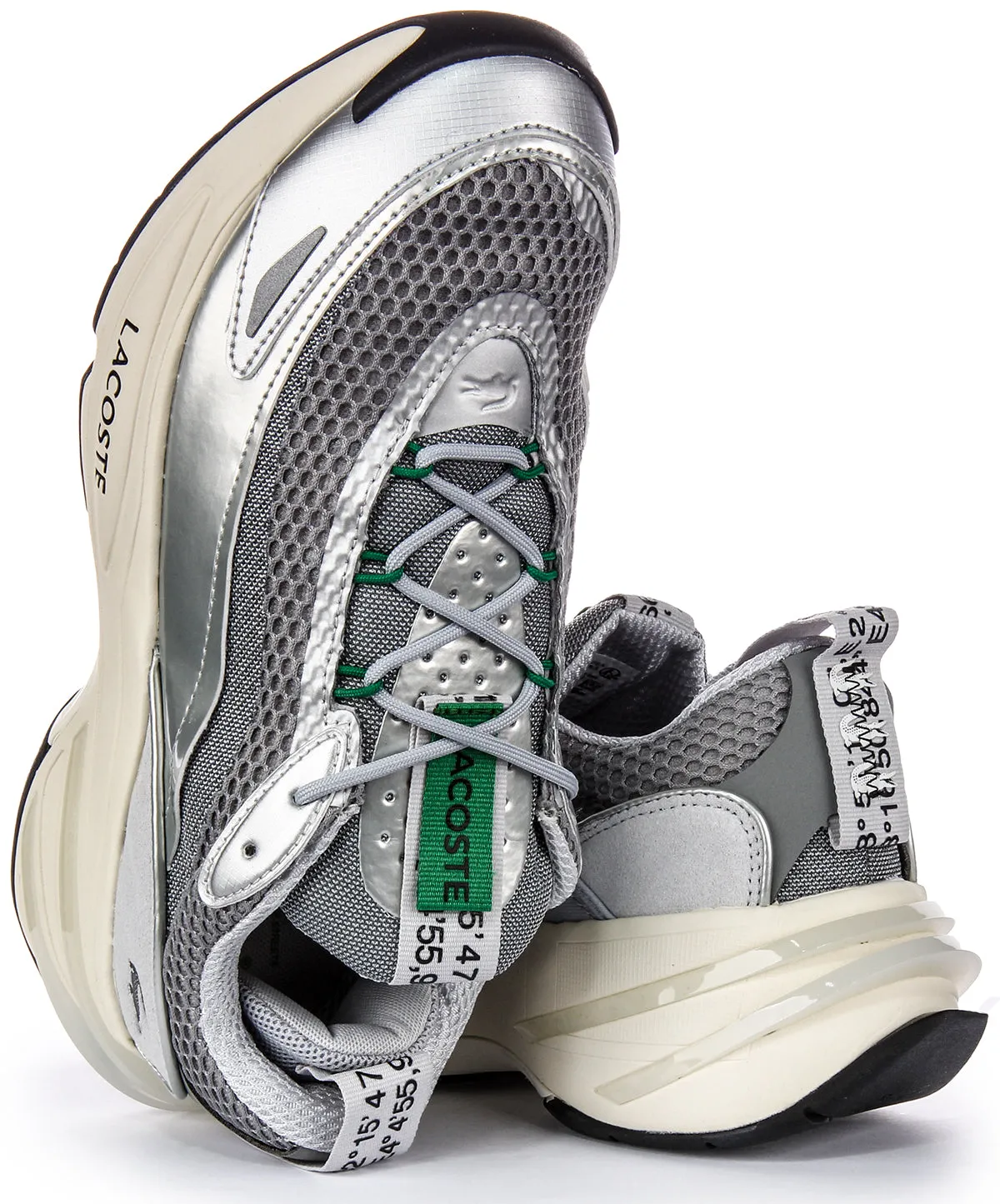 Ultra Breath Lacoste Audyssor 124 Trainers In Silver For Men