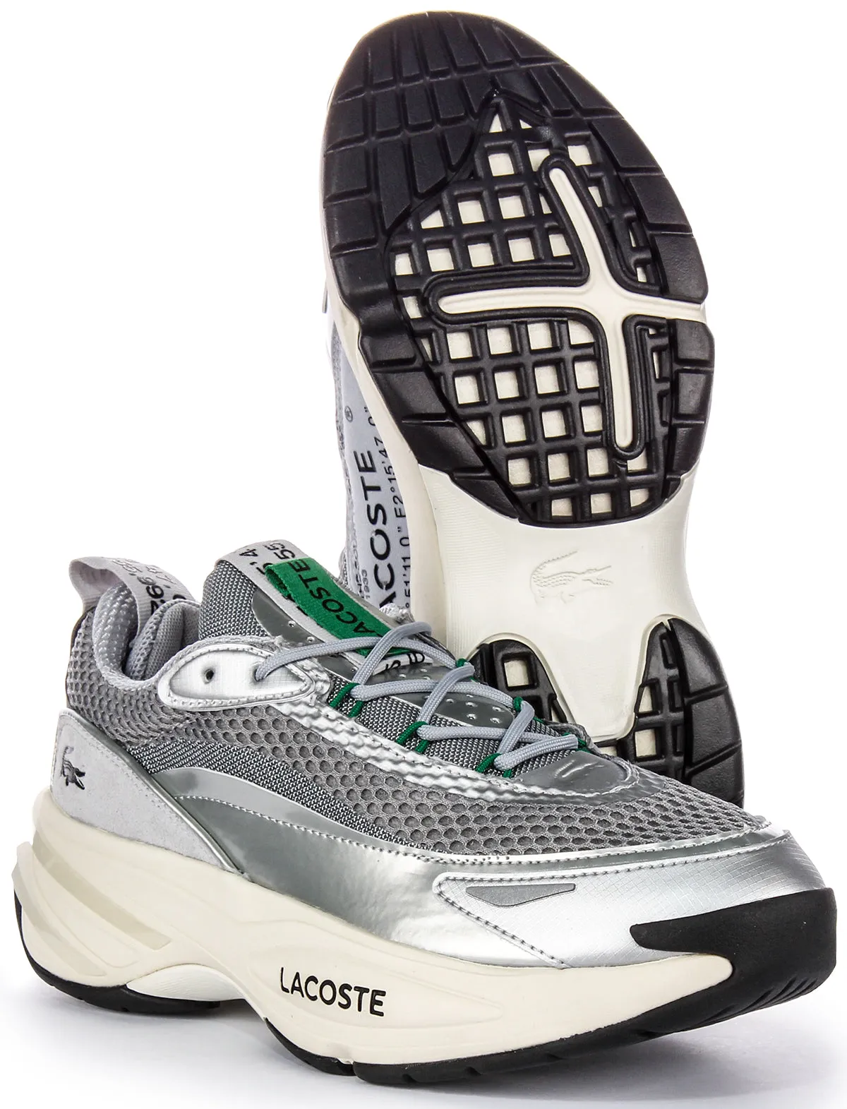 Ultra Breath Lacoste Audyssor 124 Trainers In Silver For Men