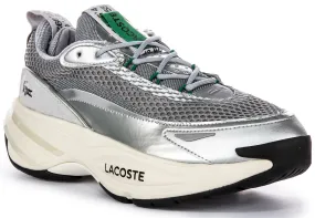 Lacoste Audyssor 124 Trainers In Silver For Men Slip Control Tight Closure