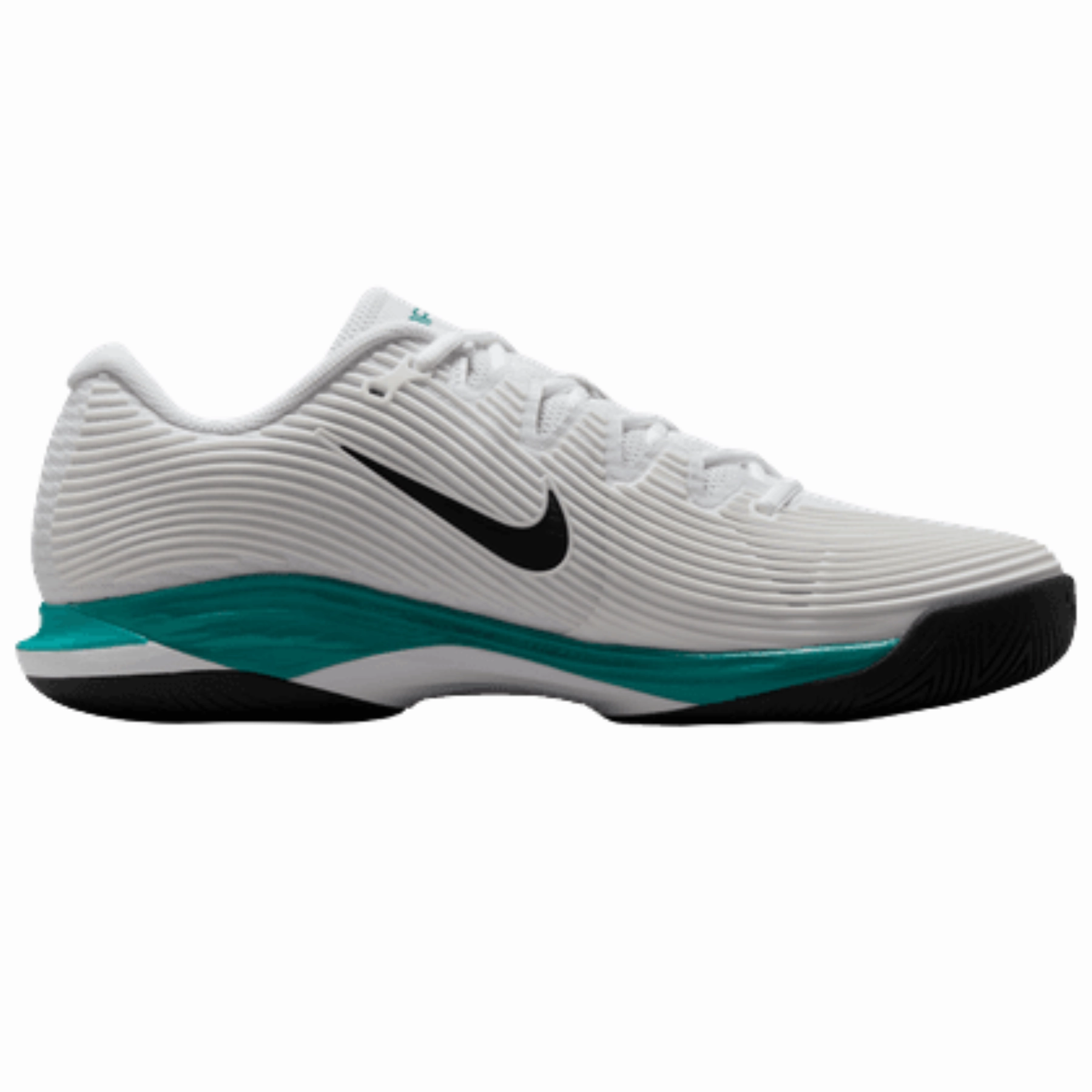 Ultra grip Nike Vapor 12 Mens Hard Court Tennis Shoes - White/Black Radiant Emerald