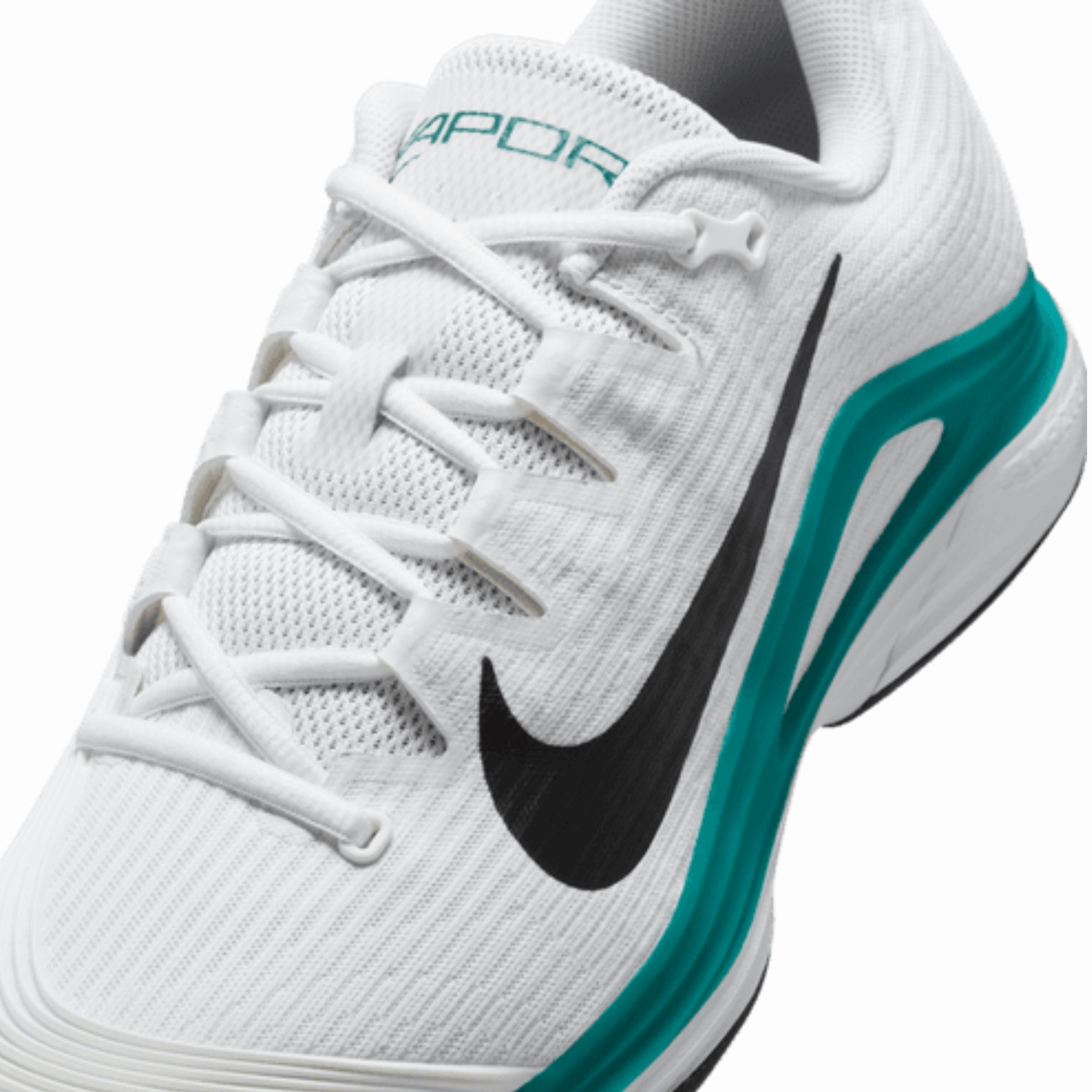 Ultra grip Nike Vapor 12 Mens Hard Court Tennis Shoes - White/Black Radiant Emerald