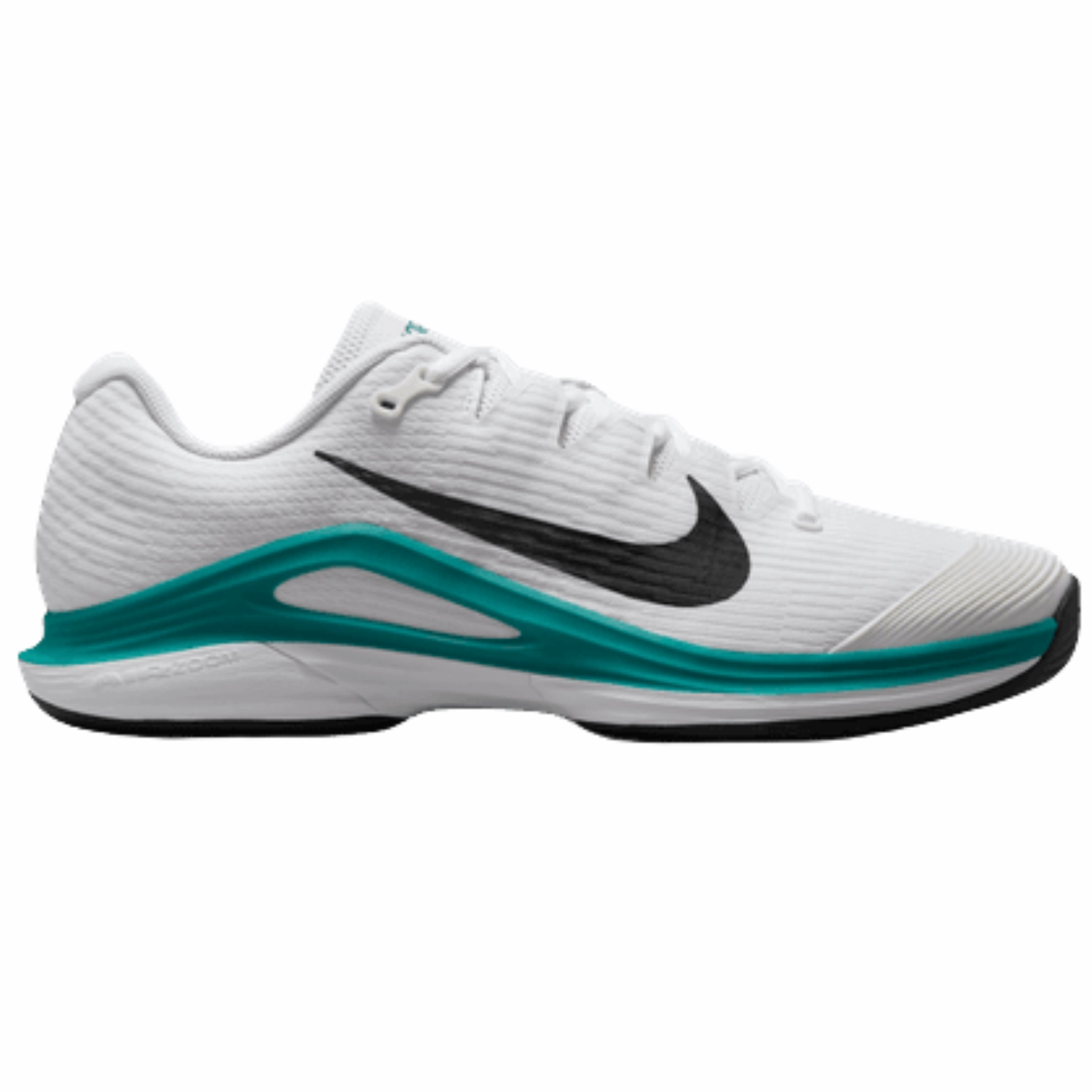 Nike Vapor 12 Mens Hard Court Tennis Shoes - White/Black Radiant Emerald