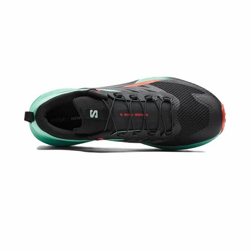 Upgraded look SALOMON - Sense Ride 5 - Black Bay/Cherry Tomato - Men's [476982]