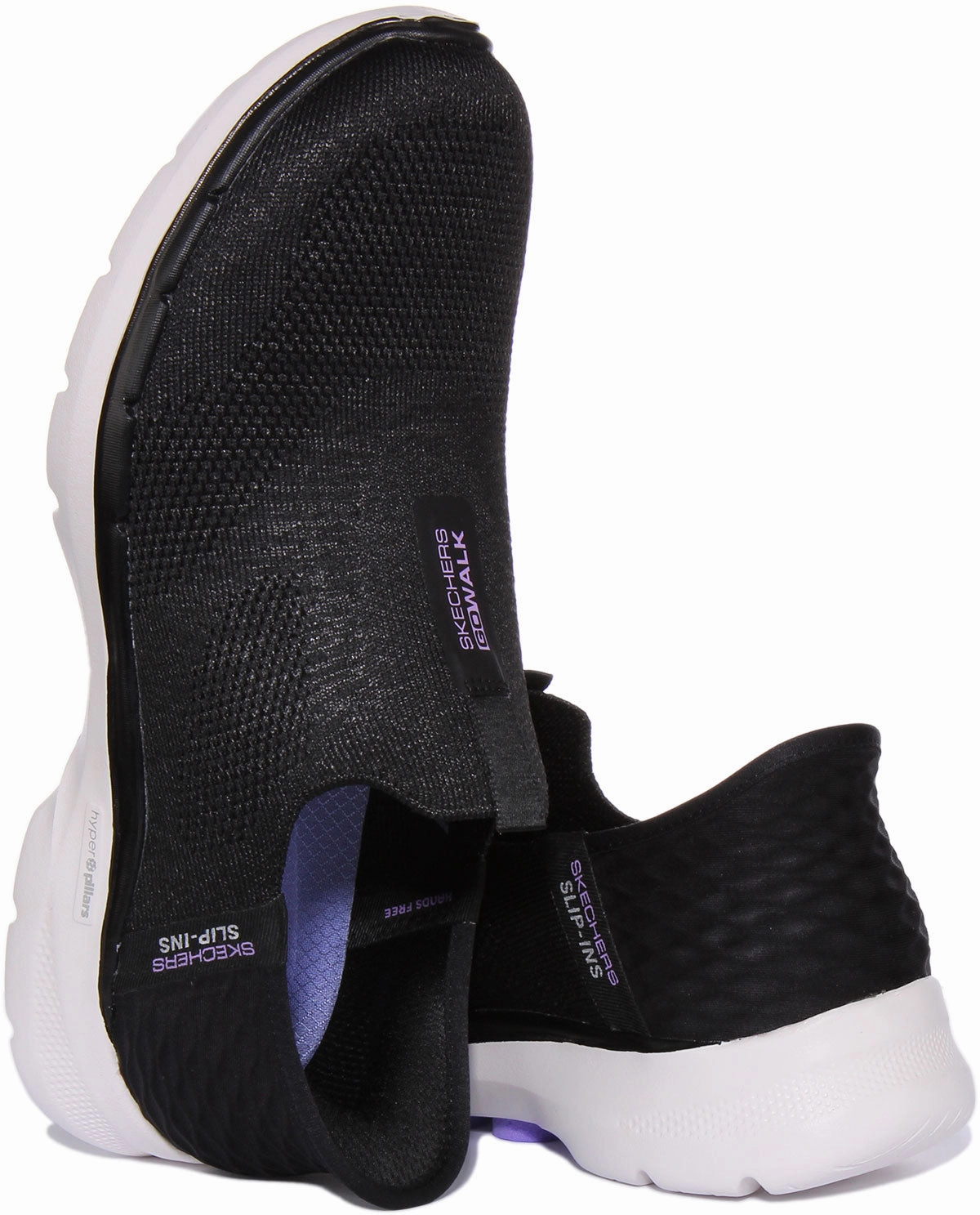 Urban Comfort Skechers Go Walk 6 Slip Ins Black White For Women