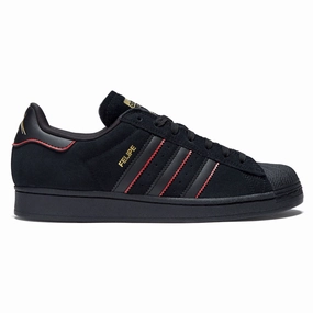 Adidas Superstar Adv x Felipe Gustavo Shoes - Black/Scarlet/Gold Quick Skate Fit