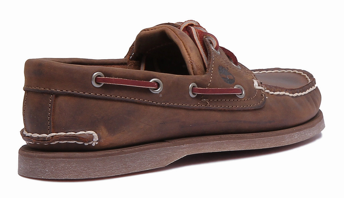 Urban Smart Edge Timberland Classic 2 Eyelet Boat Shoe In Brown For Men