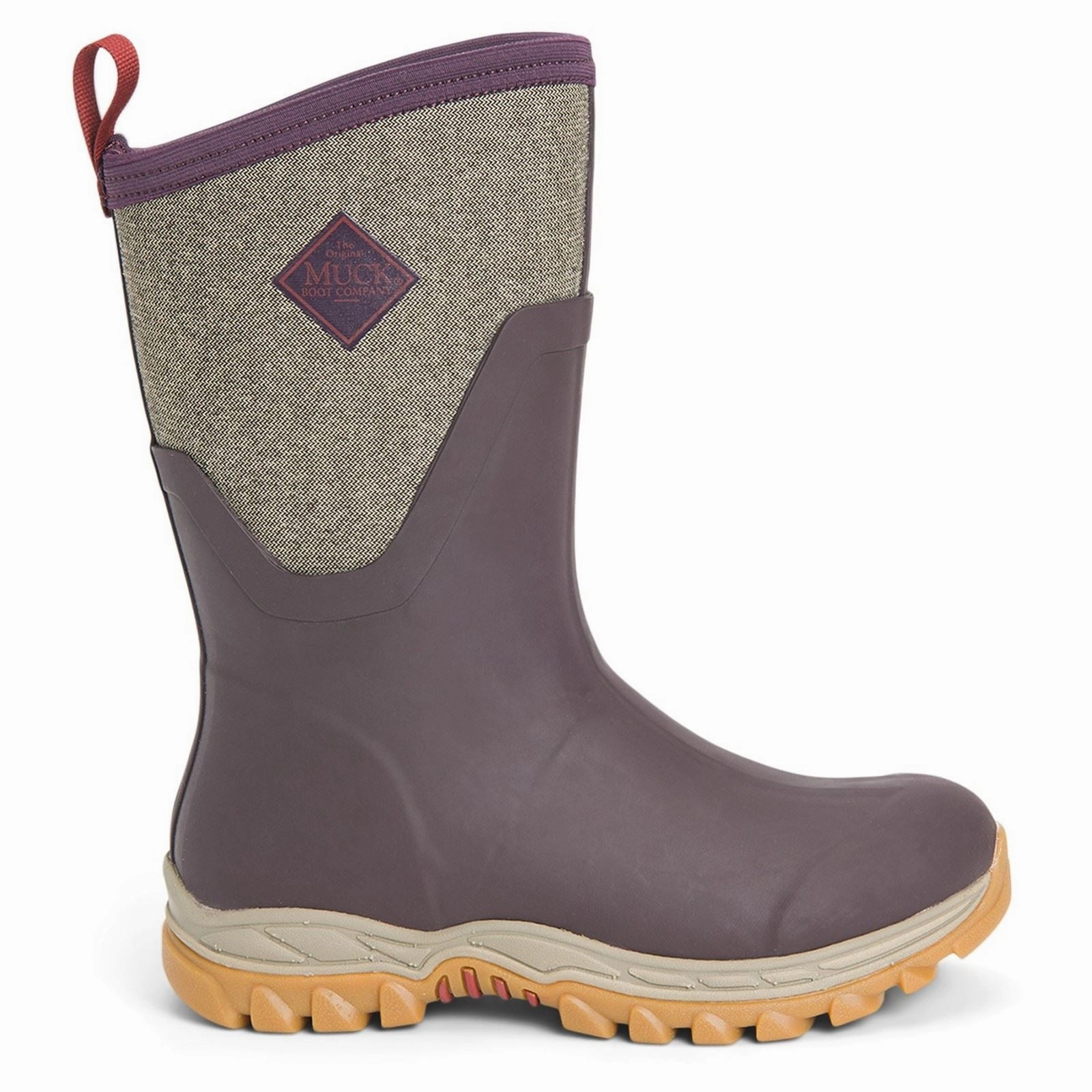 Urban Step Pro Muck Boots Arctic Sport Mid Rubber Wine Wellington Boots
