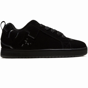 DC Court Graffik Shoes - Black/Red Adjustable Fit Skate Performance