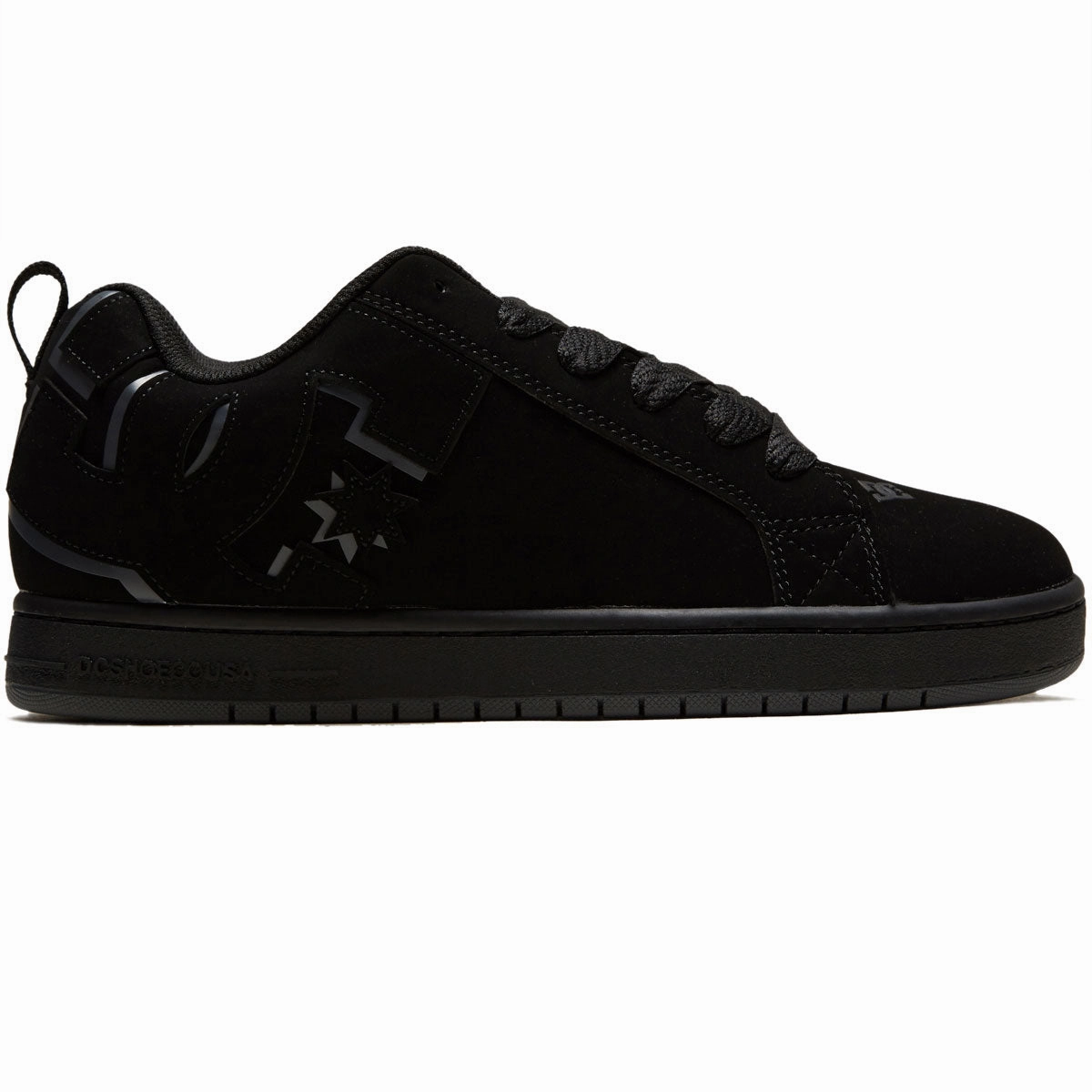 DC Court Graffik Shoes - Black/Red Adjustable Fit Skate Performance