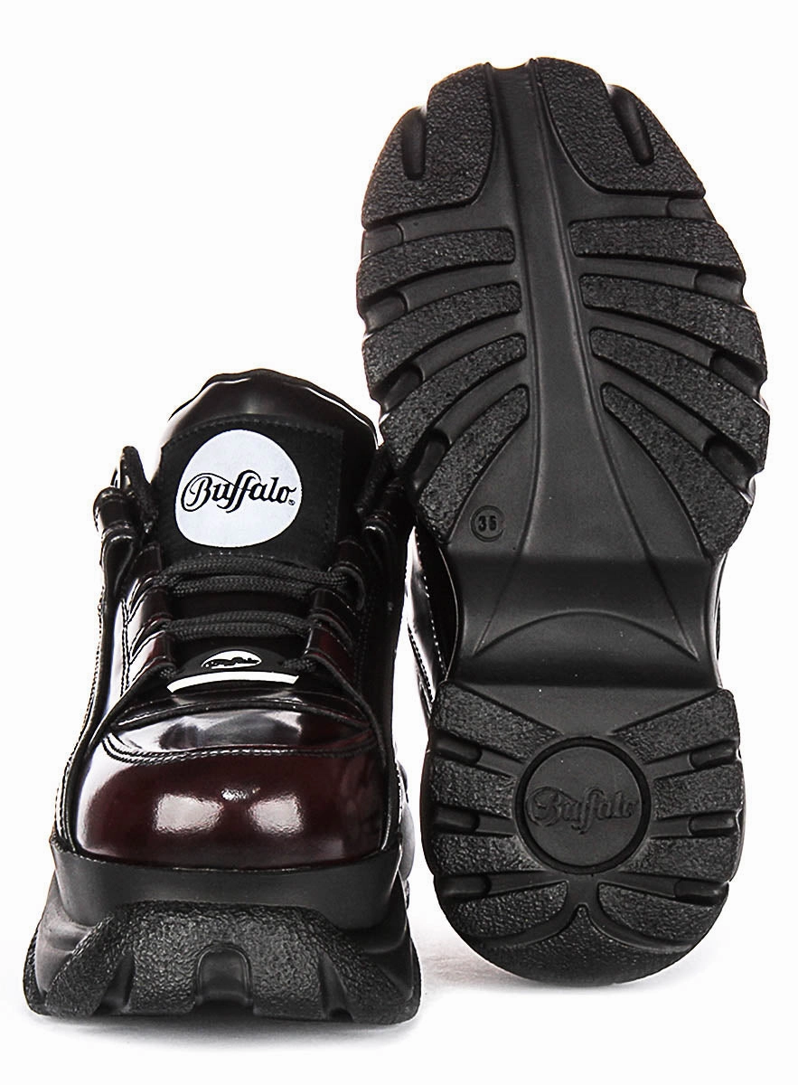 Urban Style Comfort Buffalo 1339-14 2.0 In Black Red Rub For Women