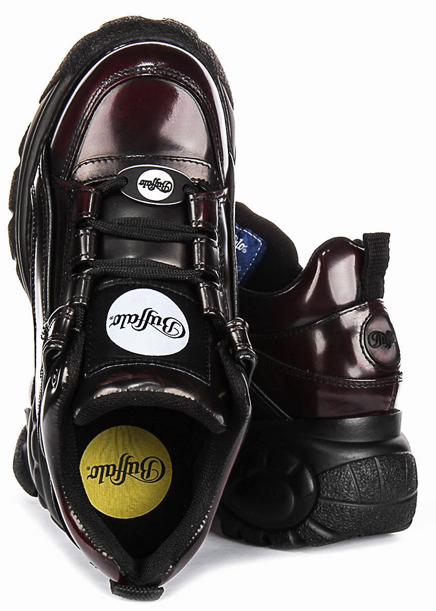 Urban Style Comfort Buffalo 1339-14 2.0 In Black Red Rub For Women