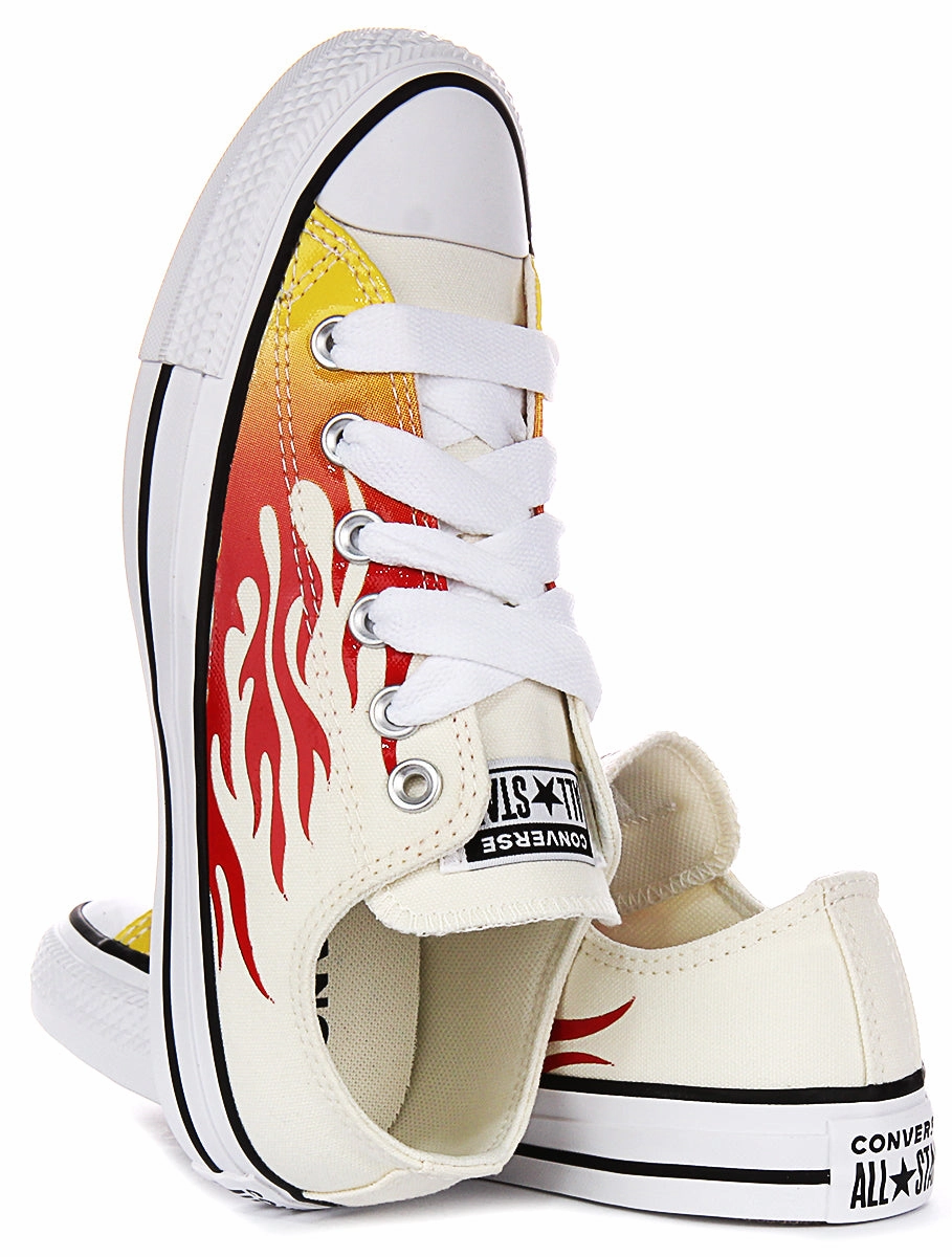 Urban Trend Step Converse All Star Low A09889C In White Red Flame
