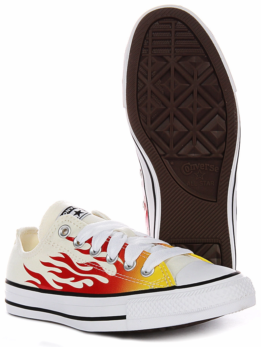 Urban Trend Step Converse All Star Low A09889C In White Red Flame