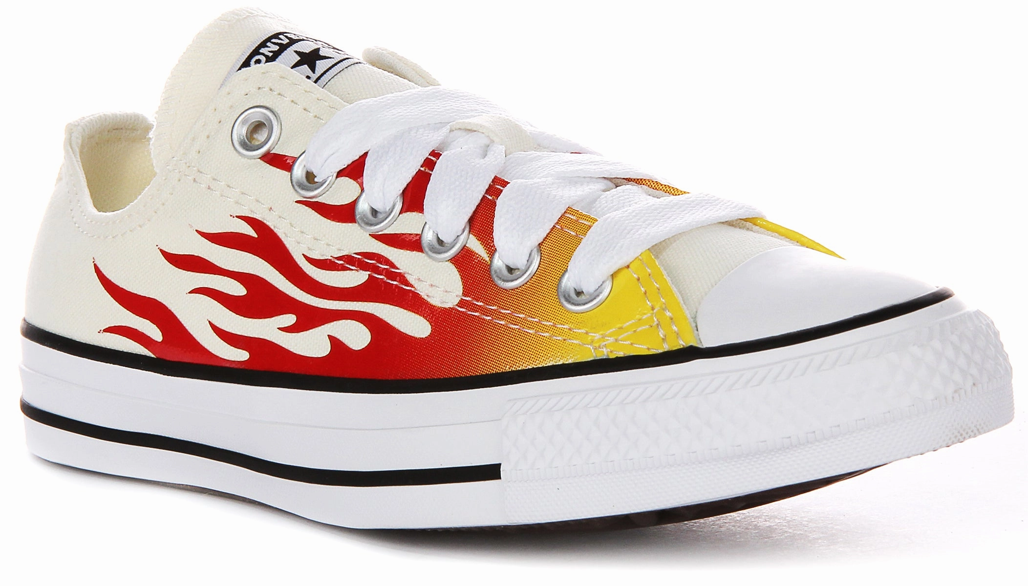 Converse All Star Low A09889C In White Red Flame Dynamic support Foam Cushion