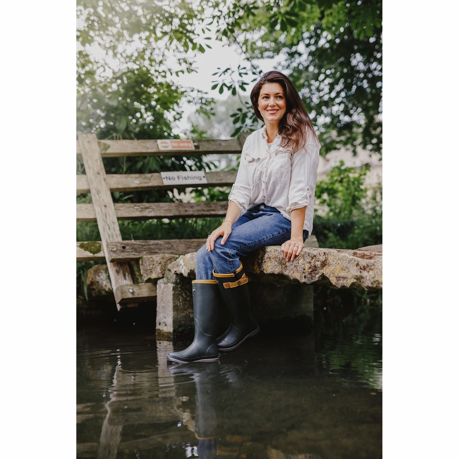 Urban Walk Step Cotswold Stratus Rubber Green Wellington Boots