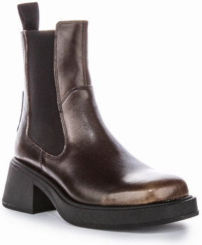 Vagabond Dorah In Brown Burnished Chelsea For Women All-Terrain Comfort