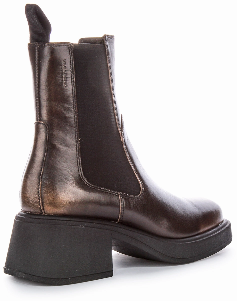 Vagabond Dorah In Brown Burnished Chelsea For Women foot mobility