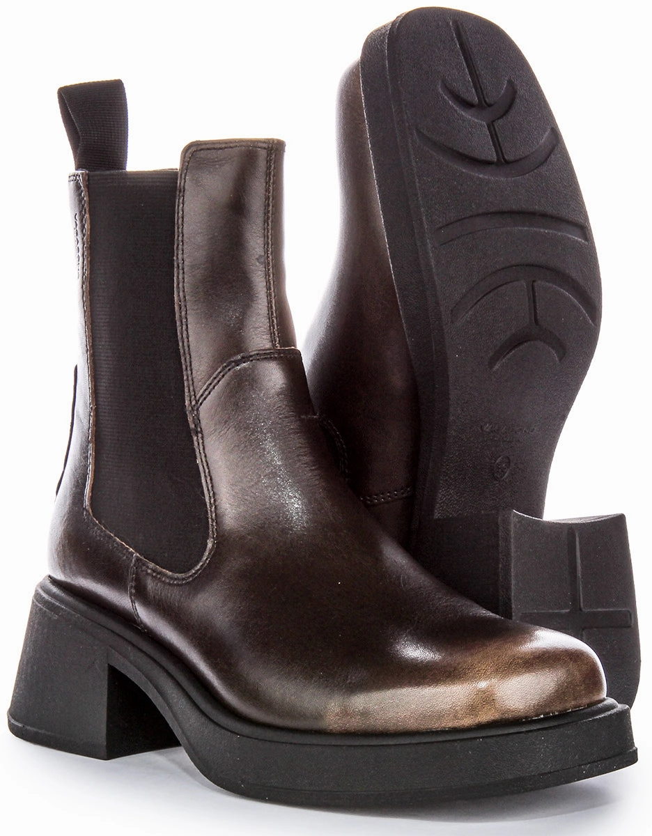 Vagabond Dorah In Brown Burnished Chelsea For Women foot mobility