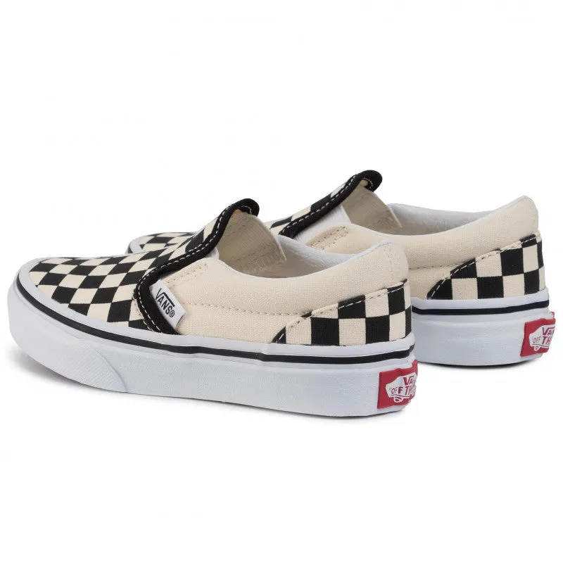 VANS Classic Slip on Checkerboard Black White Kids (LF) Trail Tested