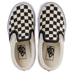 Tailored ease Streamlined wear VANS Classic Slip on Checkerboard Black White Kids (LF)
