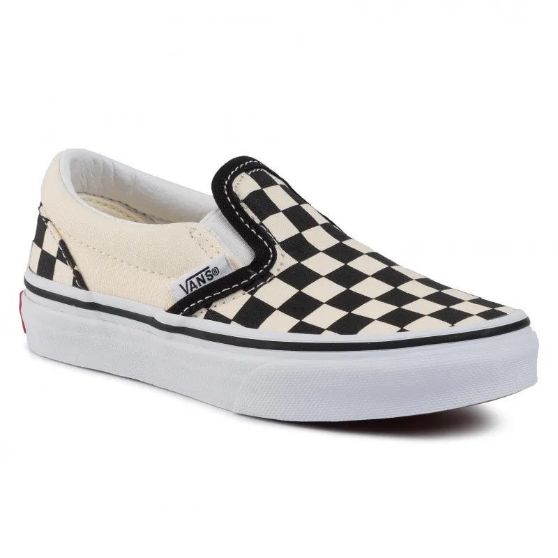 VANS Classic Slip on Checkerboard Black White Kids (LF) Trail Tested