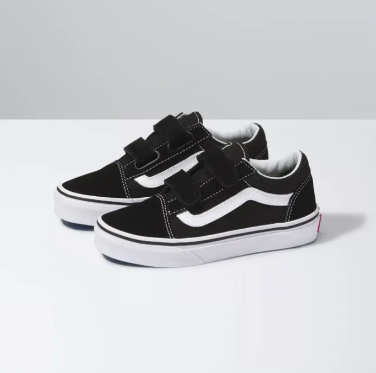 VANS Old Skool V Black/True White Kids VN000VHE6BT (LF) Boosted Height