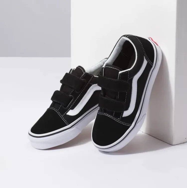 VANS Old Skool V Black/True White Kids VN000VHE6BT (LF) Boosted Height
