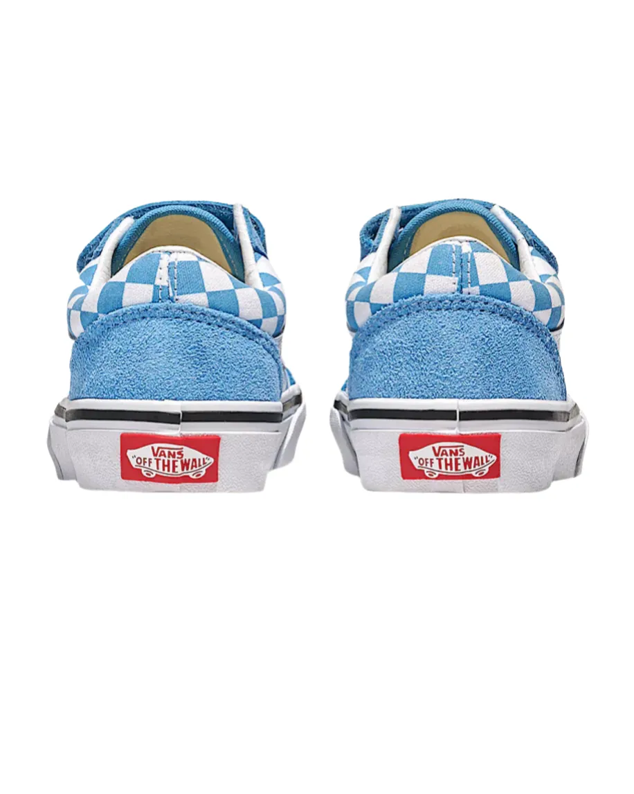 VANS Old Skool V Color Theory Checkerboard Blue Kids (LF) Compact Form Fit