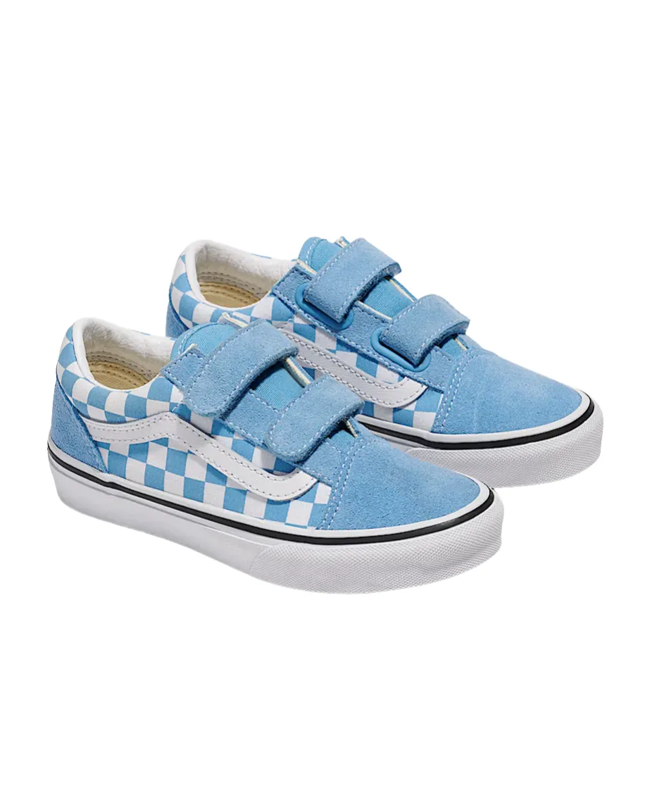 VANS Old Skool V Color Theory Checkerboard Blue Kids (LF) Compact Form Fit