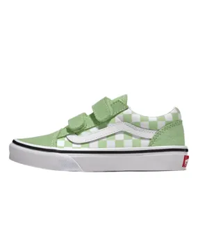 Comfort Essentials Speedy Walk VANS Old Skool V Color Theory Checkerboard Green Kids (LF)