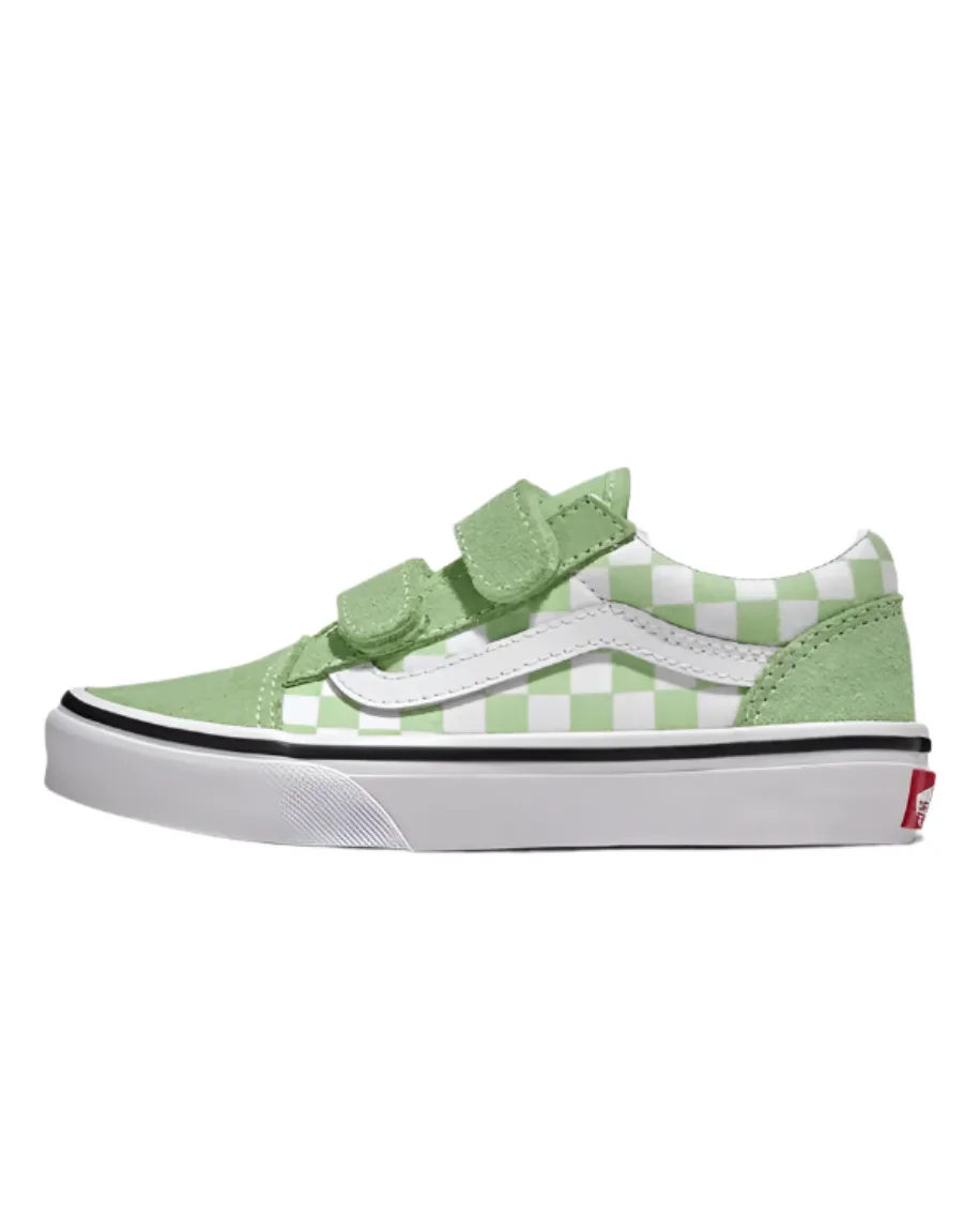 Comfort Essentials Speedy Walk VANS Old Skool V Color Theory Checkerboard Green Kids (LF)