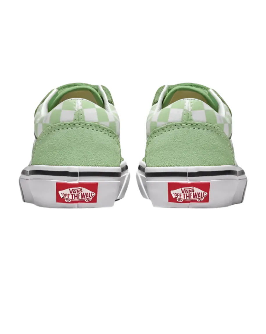 VANS Old Skool V Color Theory Checkerboard Green Kids (LF) Fashion-driven