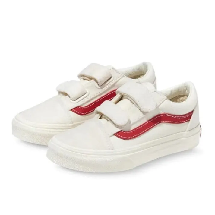 VANS Old Skool V Marshmallow Racing Red Kids (LF) Comfortable Design