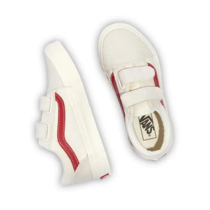 VANS Old Skool V Marshmallow Racing Red Kids (LF) Comfortable Design