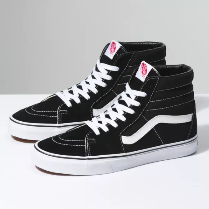VANS SK8-HI BLACK/BLACK/WHITE Casual grip
