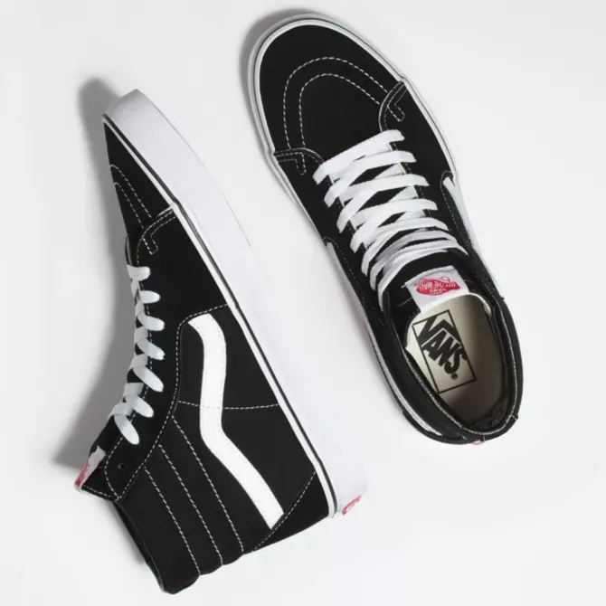 VANS SK8-HI BLACK/BLACK/WHITE Walk All Day