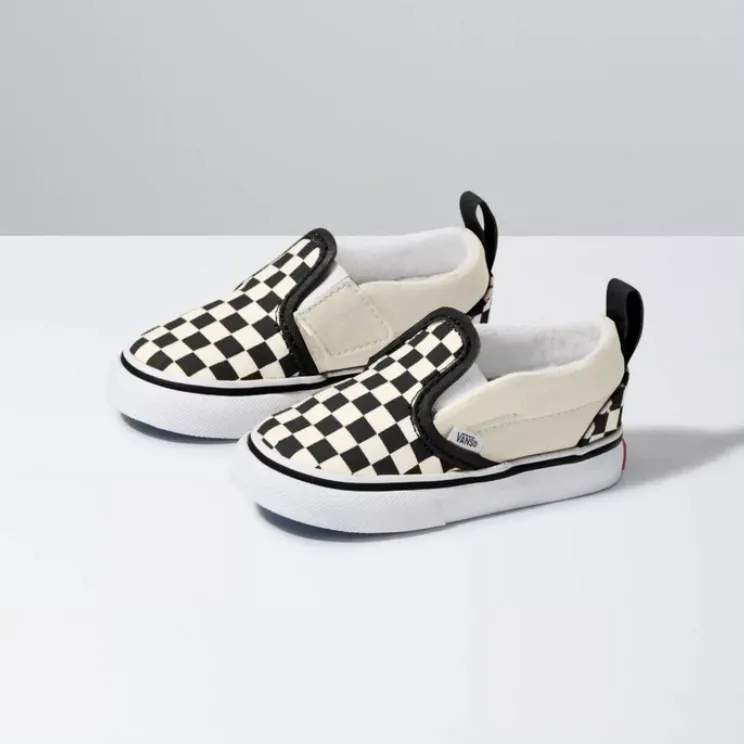 Gym Equipment VANS Toddlers Slip On V Checkerboard Black/White (LF)