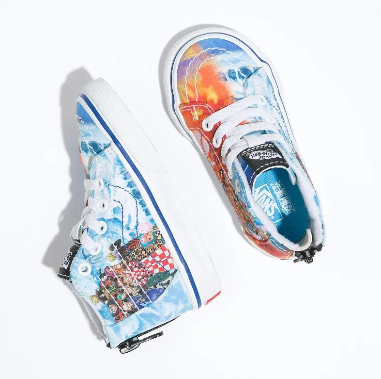 VANS X ONE PIECE Sk8 Hi Zip Punk Hazard Toddlers (LF) Designer
