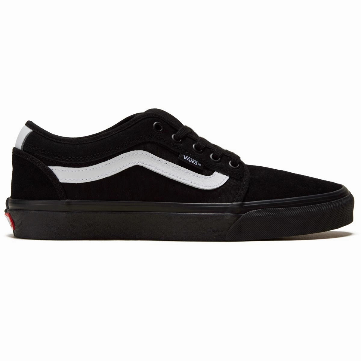 Pro Skate Vans Chukka Low Sidestripe Shoes - Black/Black/White