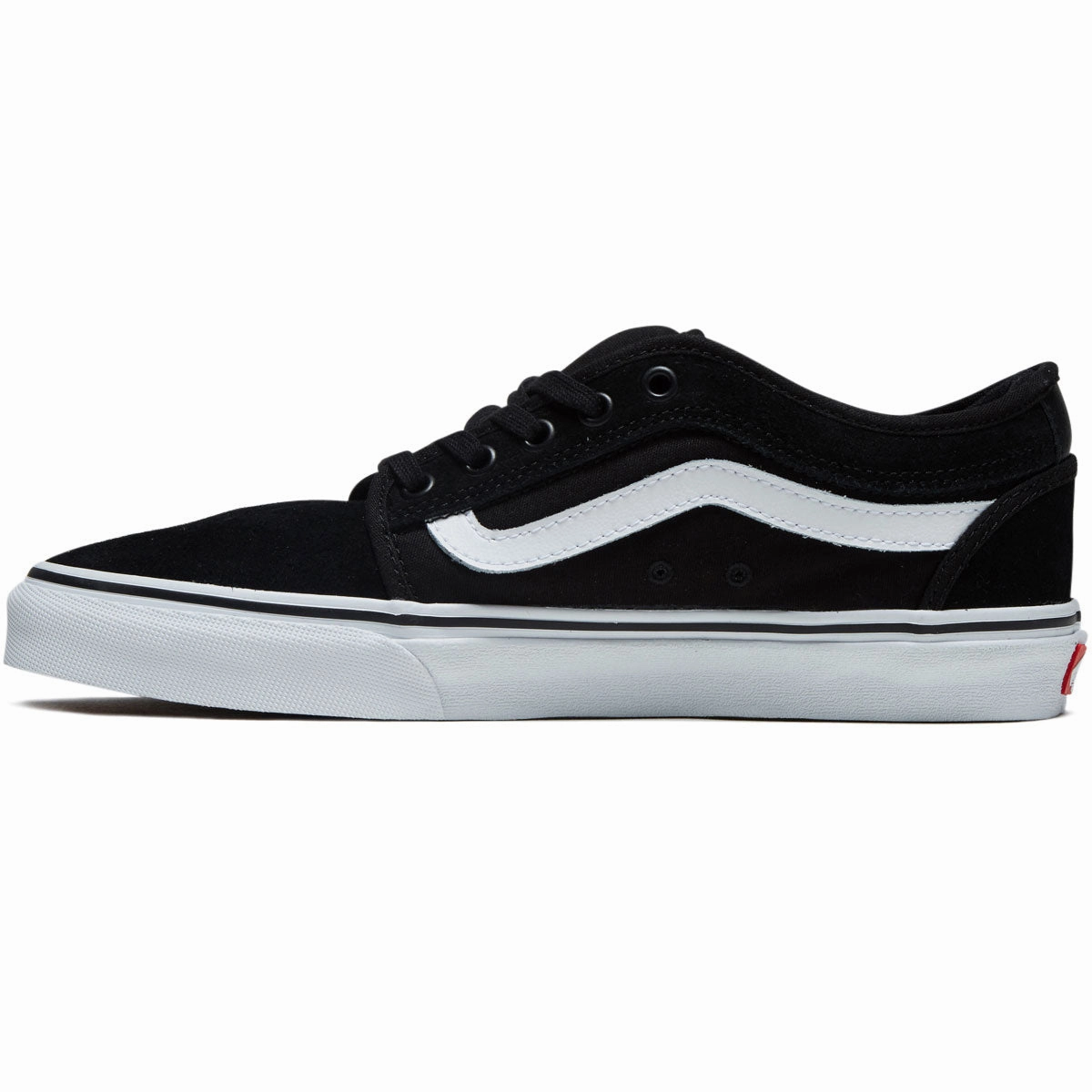 Vans Chukka Low Sidestripe Shoes - Black/White Quick Turn