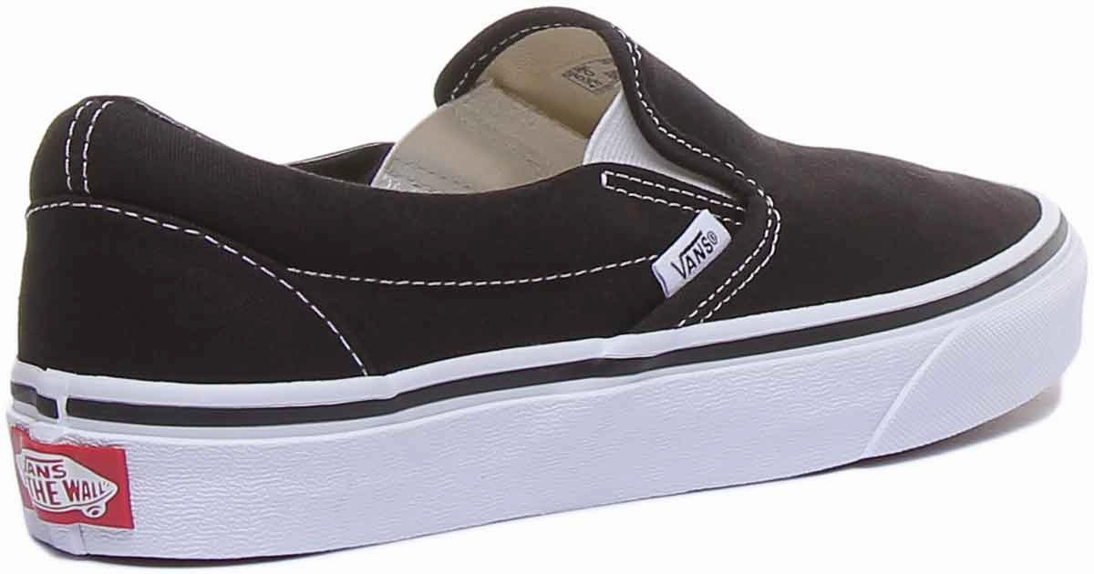 Vans Classic Classic Slipon In Black White For Men Foot Cradle