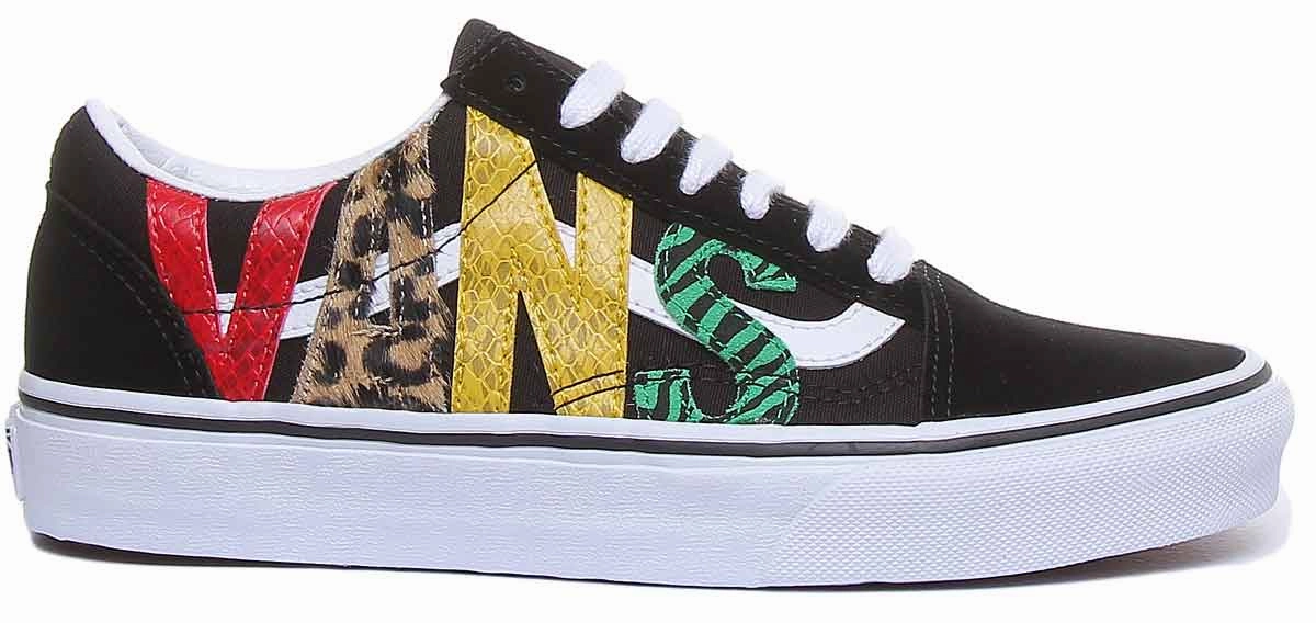 Vans Classic Old Skool In Black Multi For Women Compact Fit