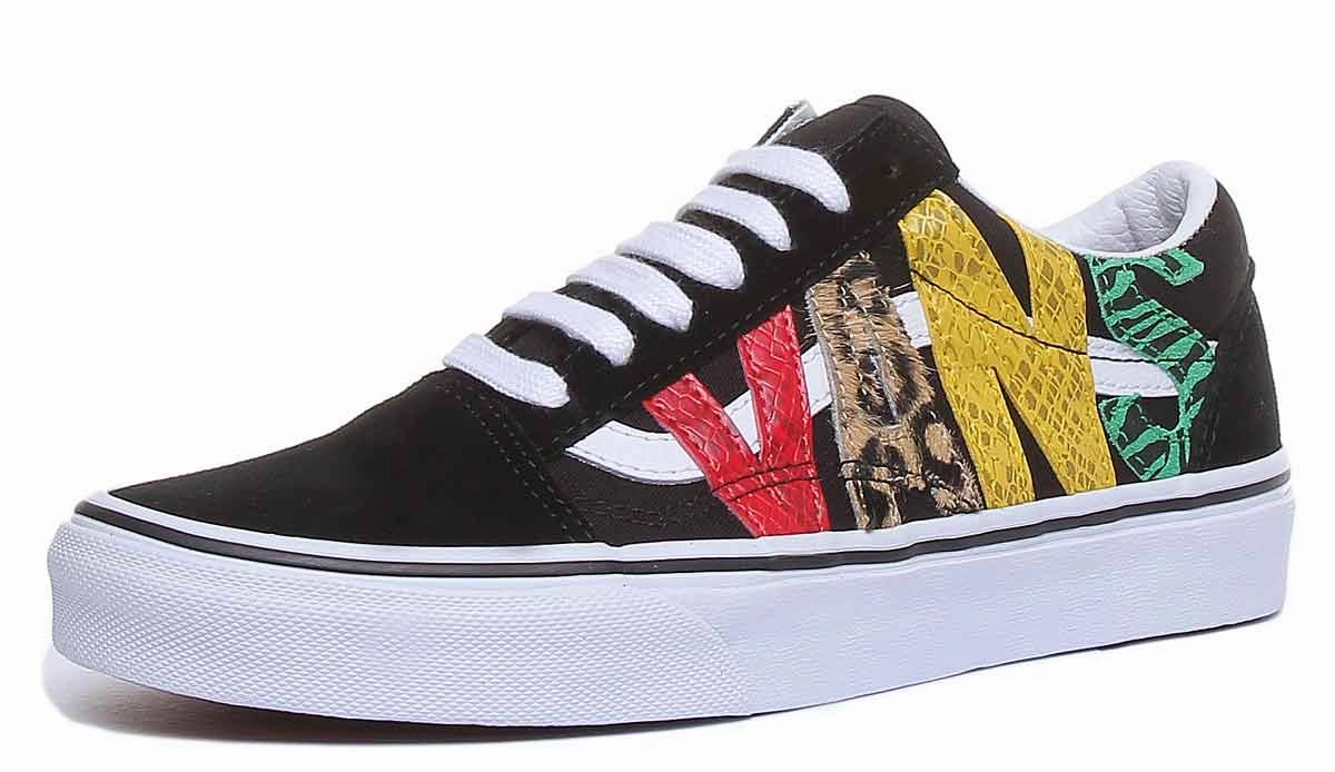 Vans Classic Old Skool In Black Multi For Women Compact Fit