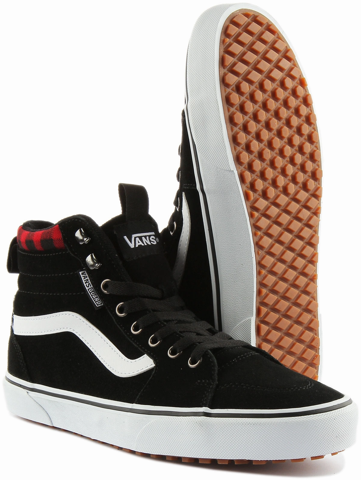 Vans Filmore Hi In Black Red For Men Toe Guard